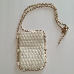 Man Made Material Purse Cream